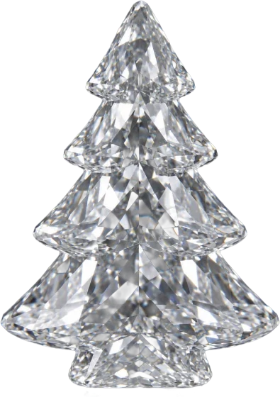 Christmas Tree, a single diamond cut into a tiered silhouette